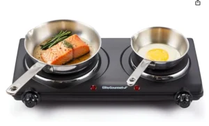 Elite Gourmet Countertop Double Burner
